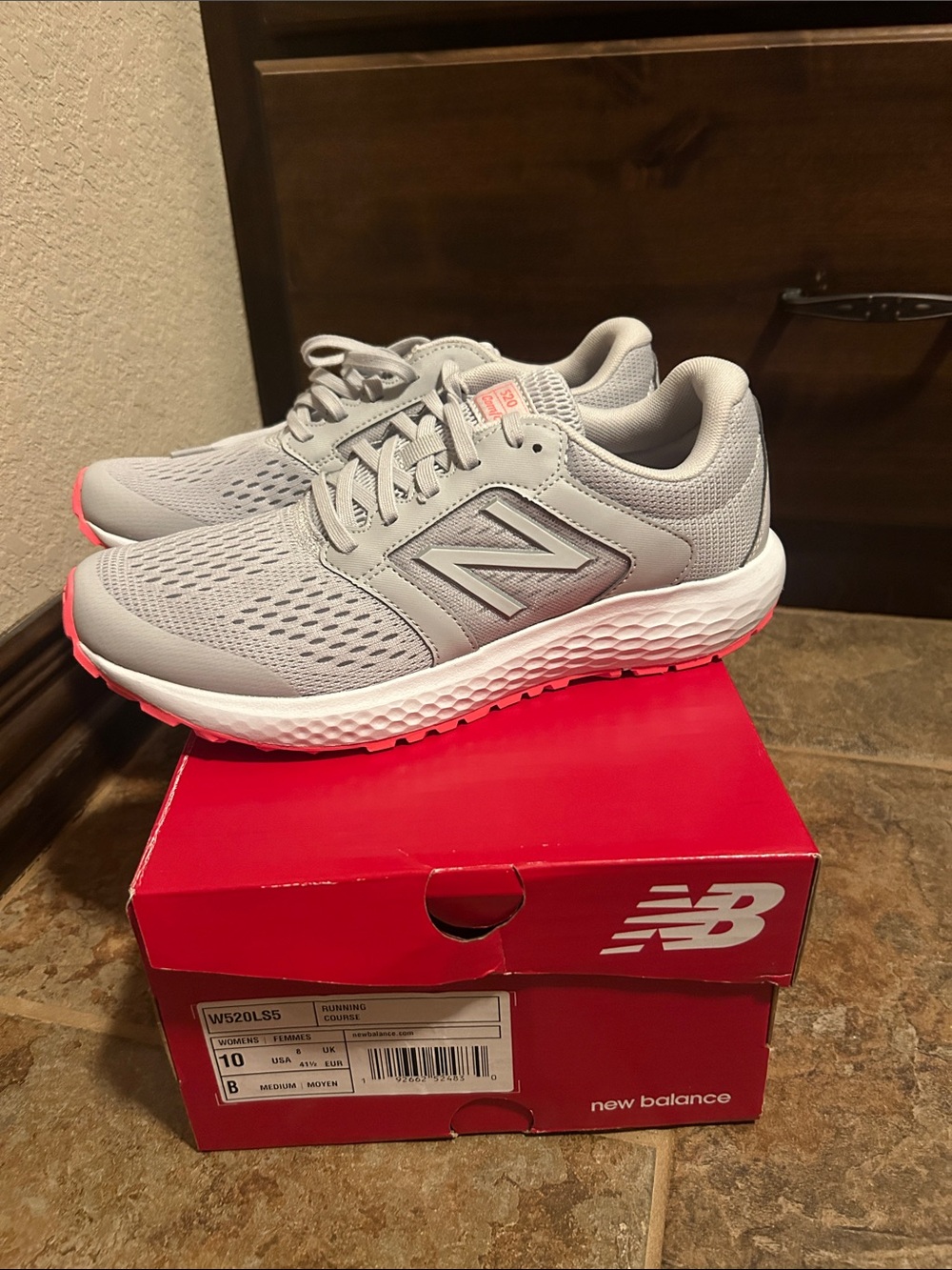 New Balance Gray and Pink Women's Athletic Sneakers